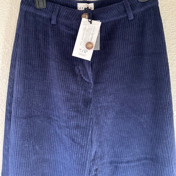 Offon Pants - Wide leg cord pants LUNA • OFFON CLOTHING- Navy Size S